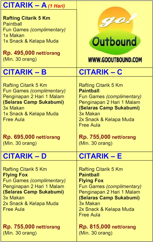 Paket Rafting Murah Citarik Sukabumi